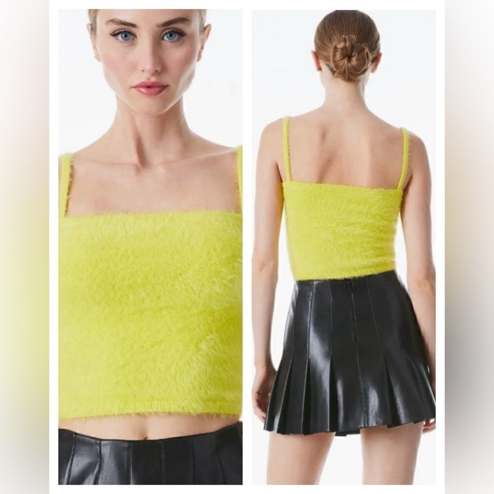 NWT Alice + OliviaโLuetta Fuzzy Top $495